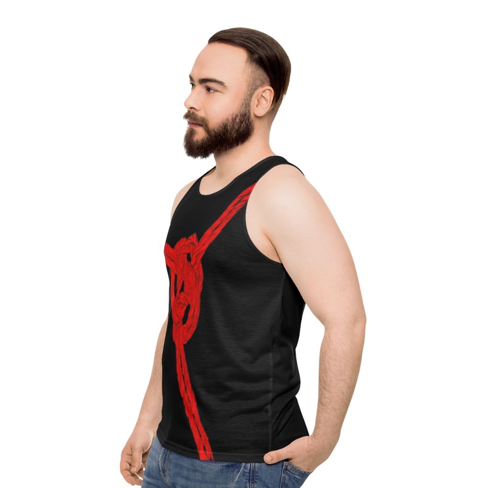 Tri Hex Unisex Tank Top for Rope Bondage and BDSM - men side