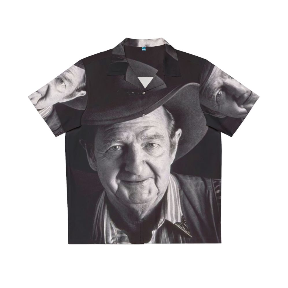 Slim Dusty Black and White Hawaiian Shirt