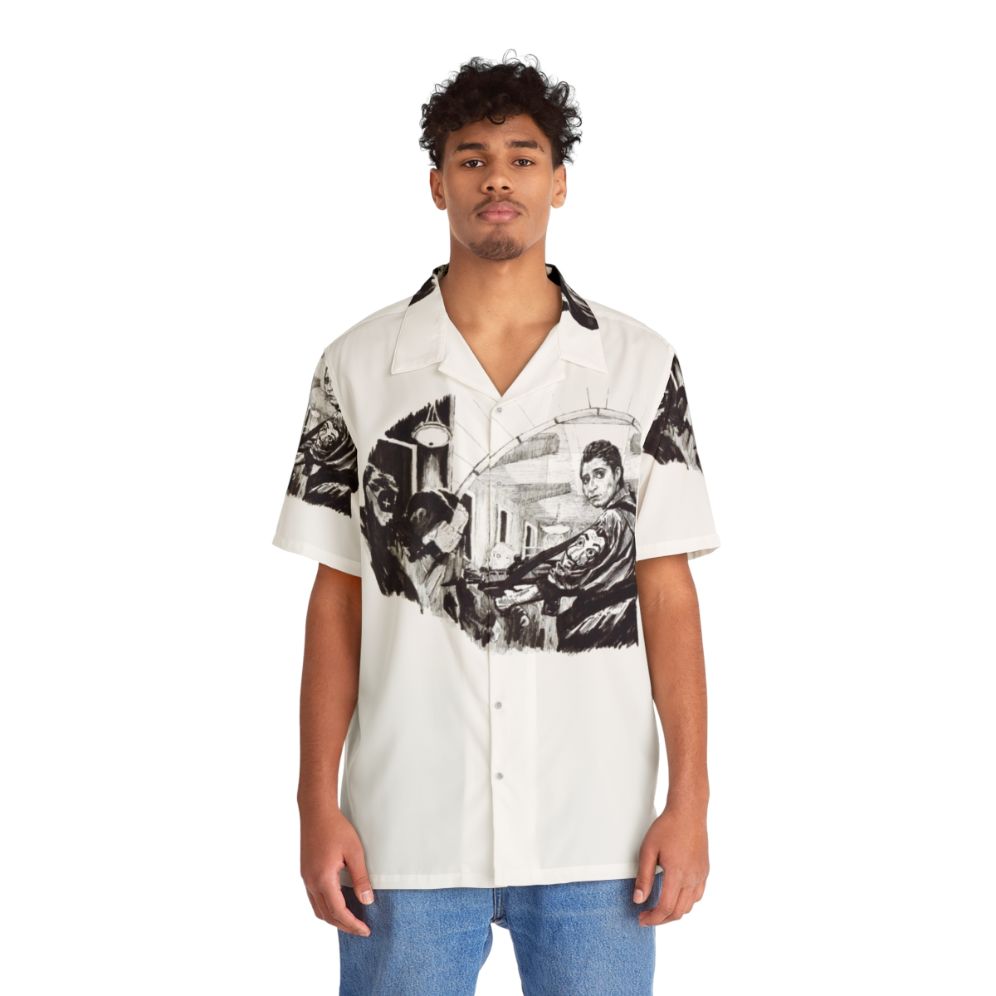 Money Heist inspired Hawaiian Shirt with characters like Alba Flores and Nairobi - People Front