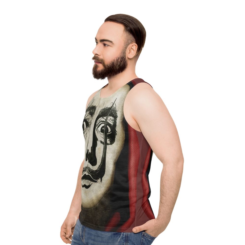 Dali from Money Heist Unisex Tank Top - men side