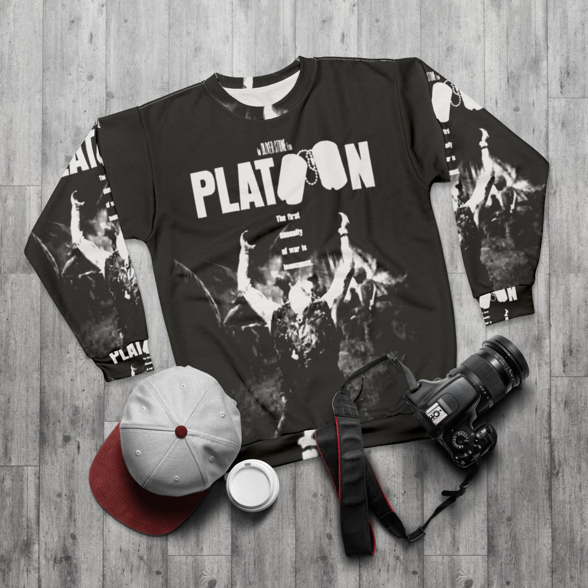 Platoon Vietnam War Sweatshirt - flat lay