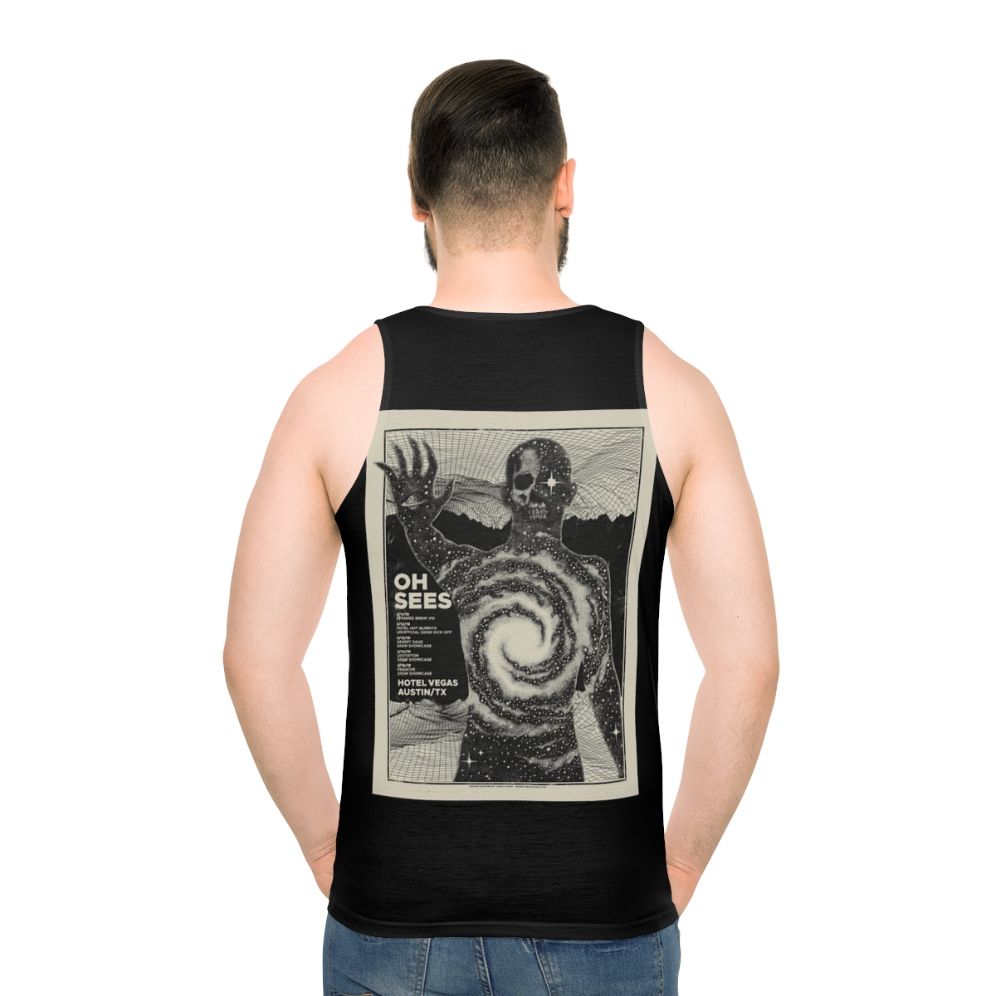 Thee Oh Sees psychedelic rock band unisex tank top - men back