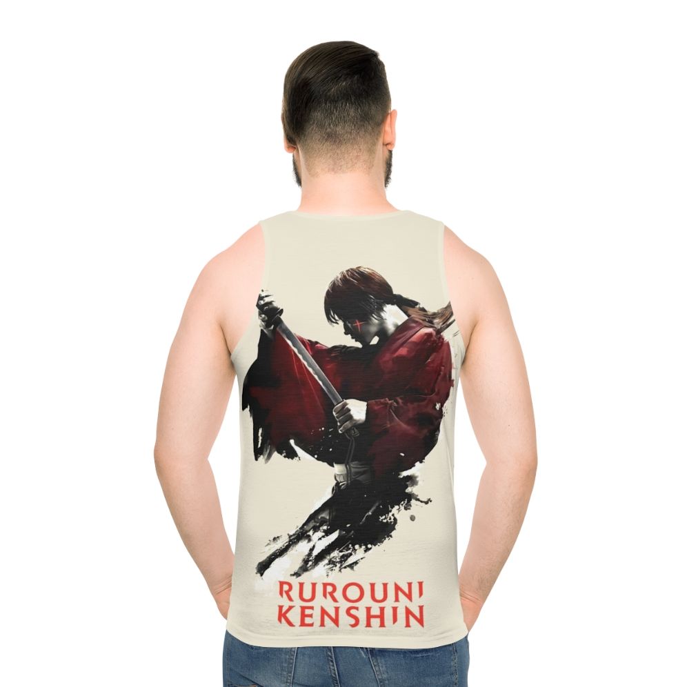 Himura Kenshin Anime Samurai Unisex Tank Top - men back