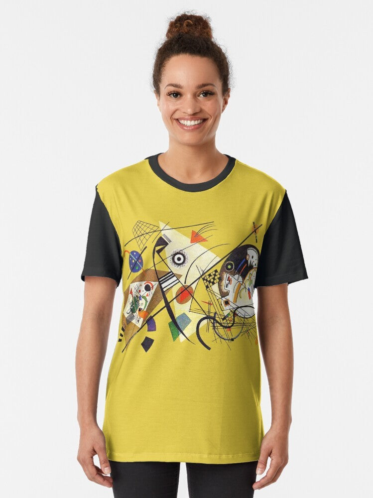 Transverse Lines (1923) abstract art t-shirt design by Wassily Kandinsky - Women