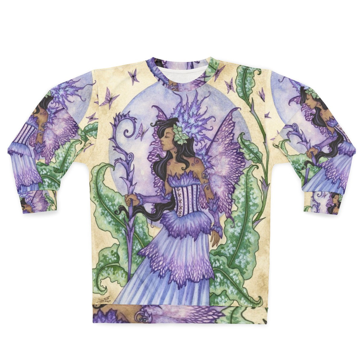 Fairy and butterfly-themed spring sweatshirt