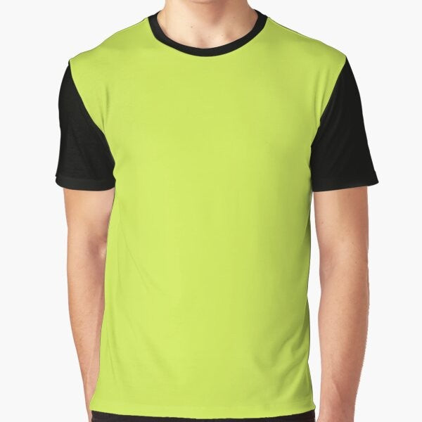 Solid chartreuse green t-shirt with porch pirates coordinate graphic design