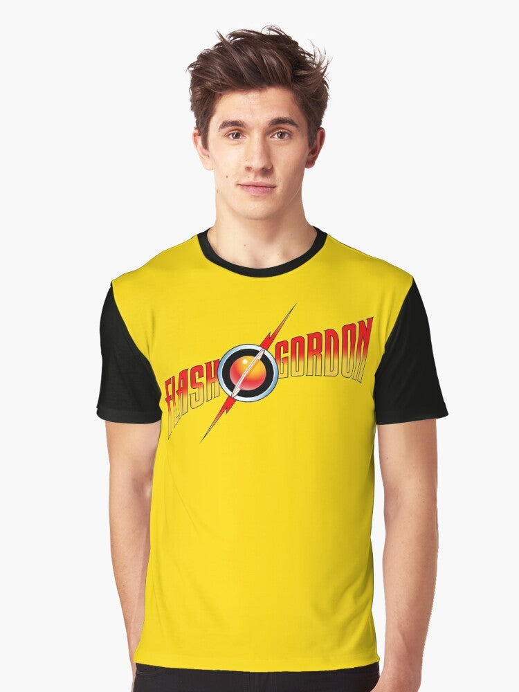 Flash Gordon sci-fi graphic t-shirt featuring the iconic character and film - Men