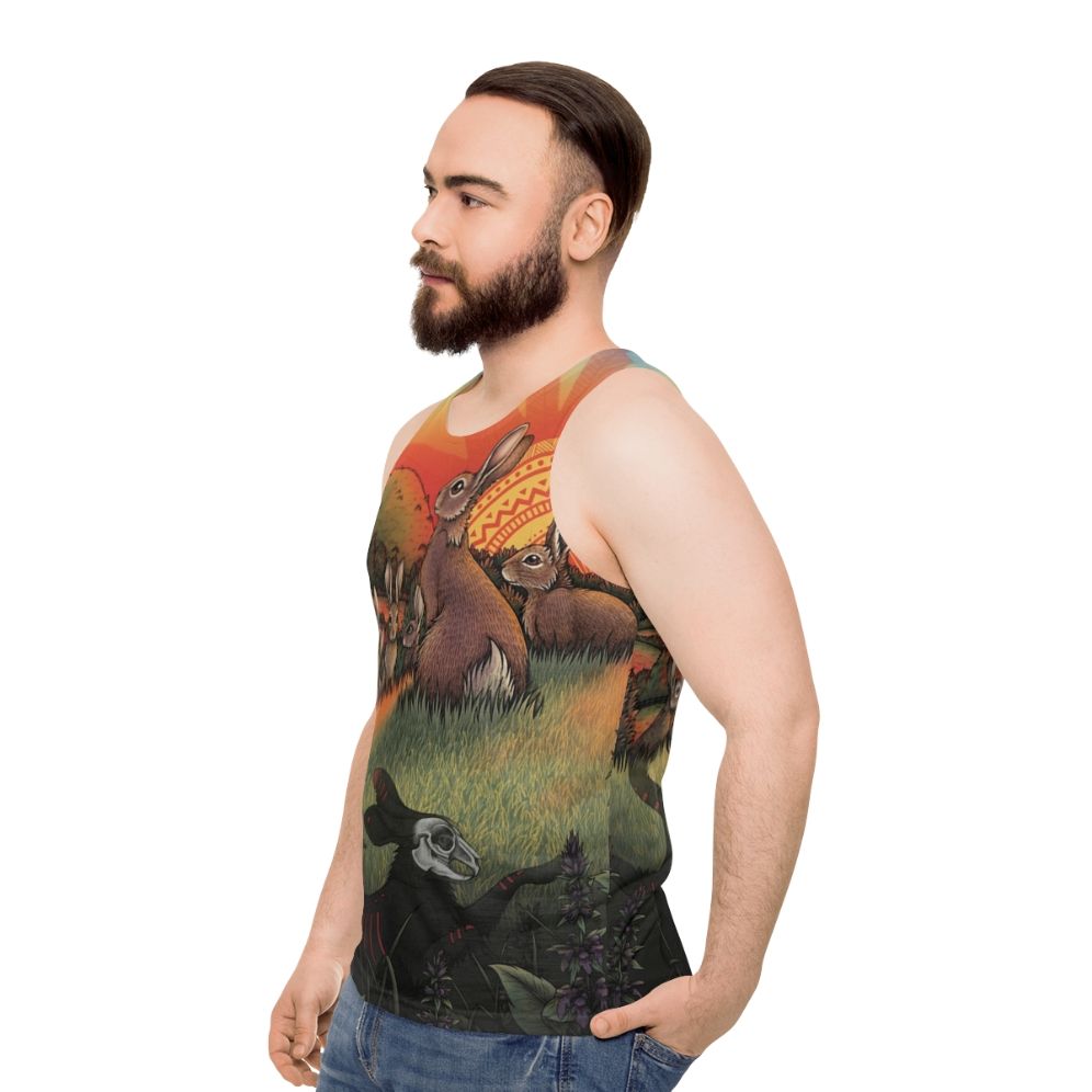 Watership Down inspired unisex tank top - men side