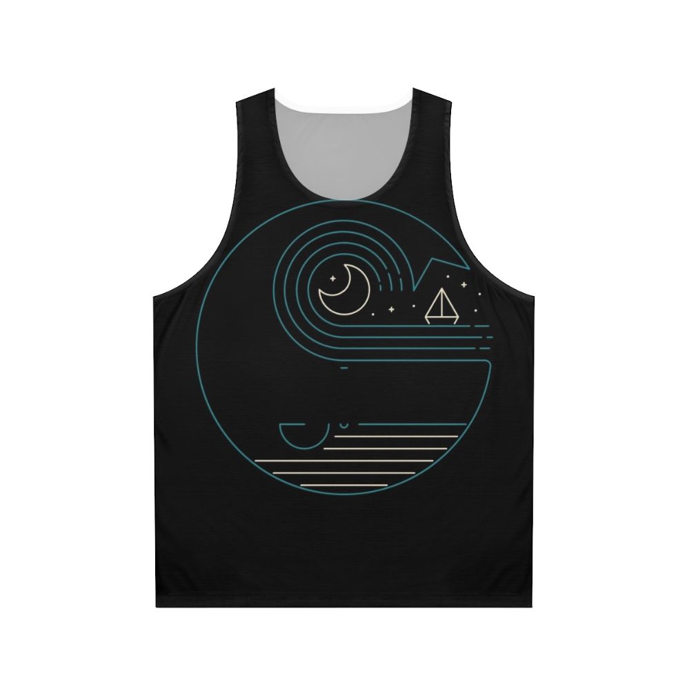 Minimalist ocean life unisex tank top