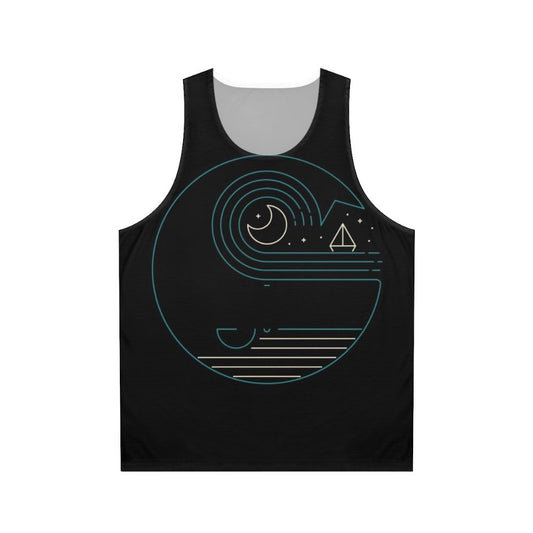 Minimalist ocean life unisex tank top