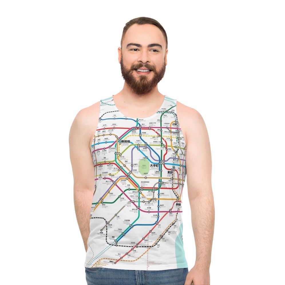 Tokyo Metro Map Japan Unisex Tank Top - men