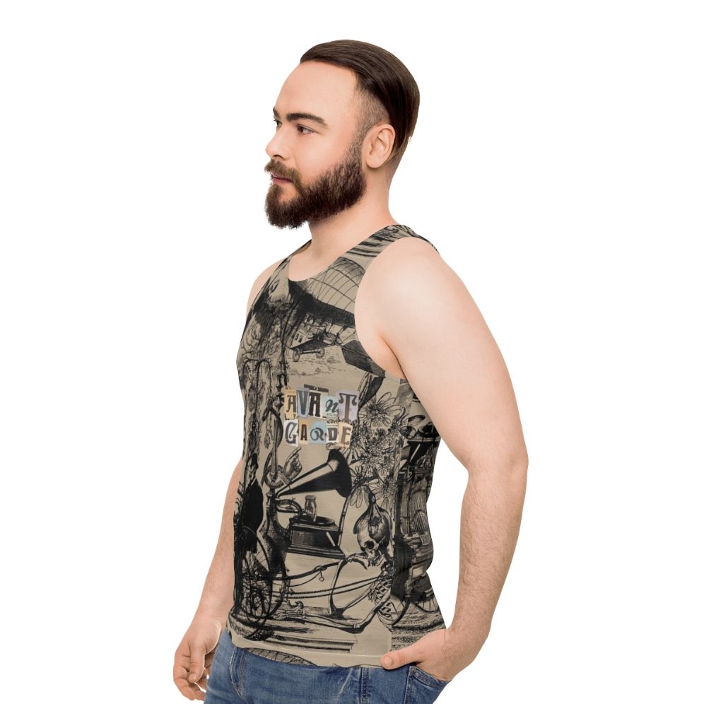 Avant garde music creative process unisex tank top - men side