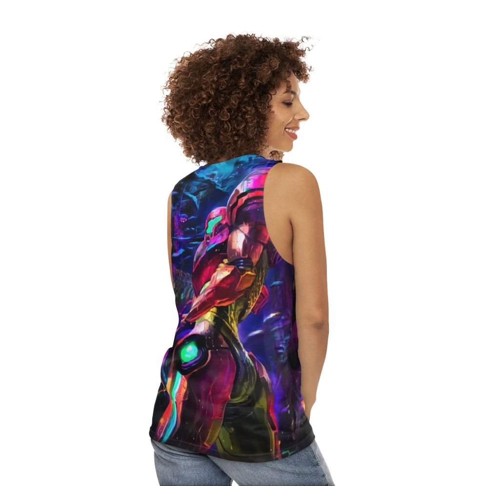 Samus Aran Metroid Video Game Tank Top - women back