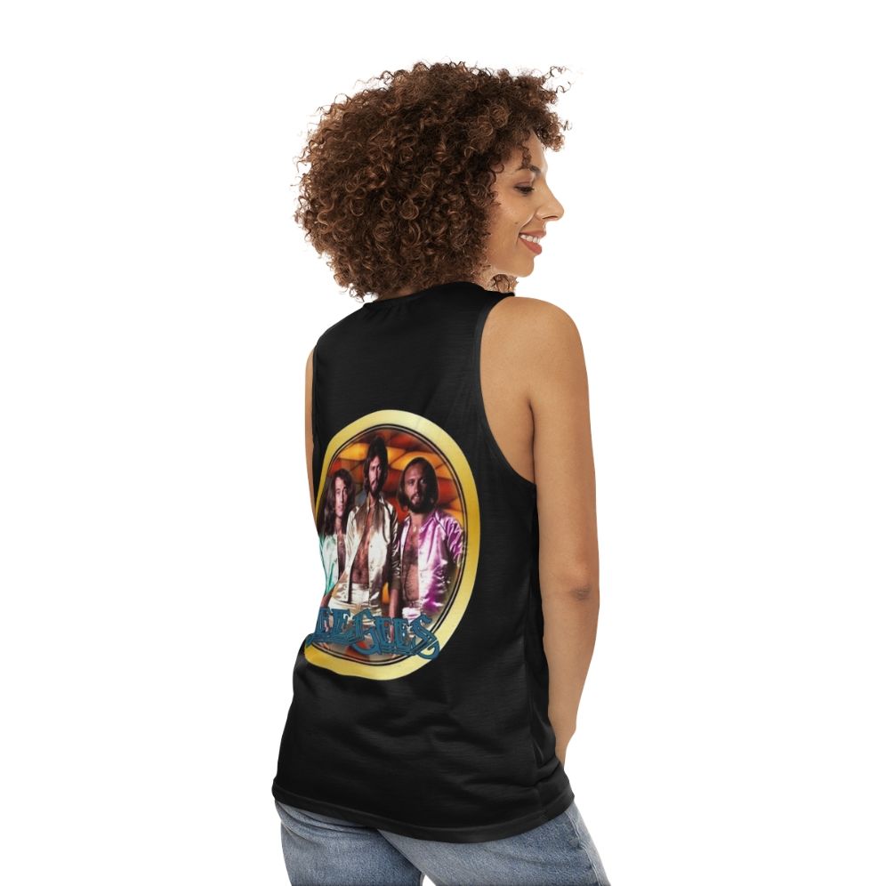 Vintage 1970s Bee Gees custom unisex tank top - women back