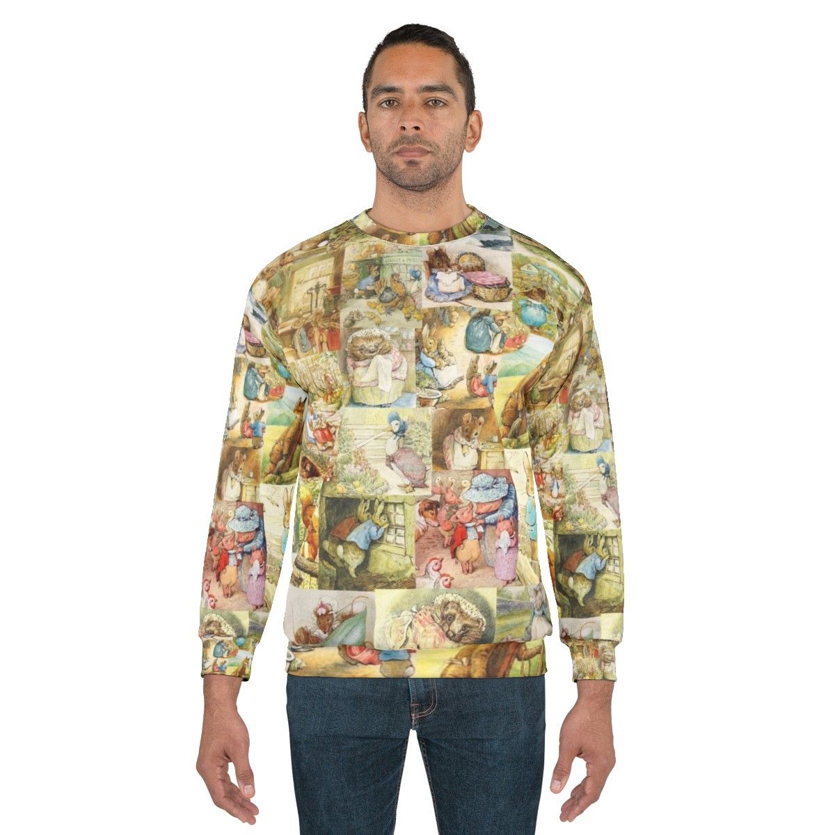 Beatrix Potter Collage Book Lover Sweatshirt - men