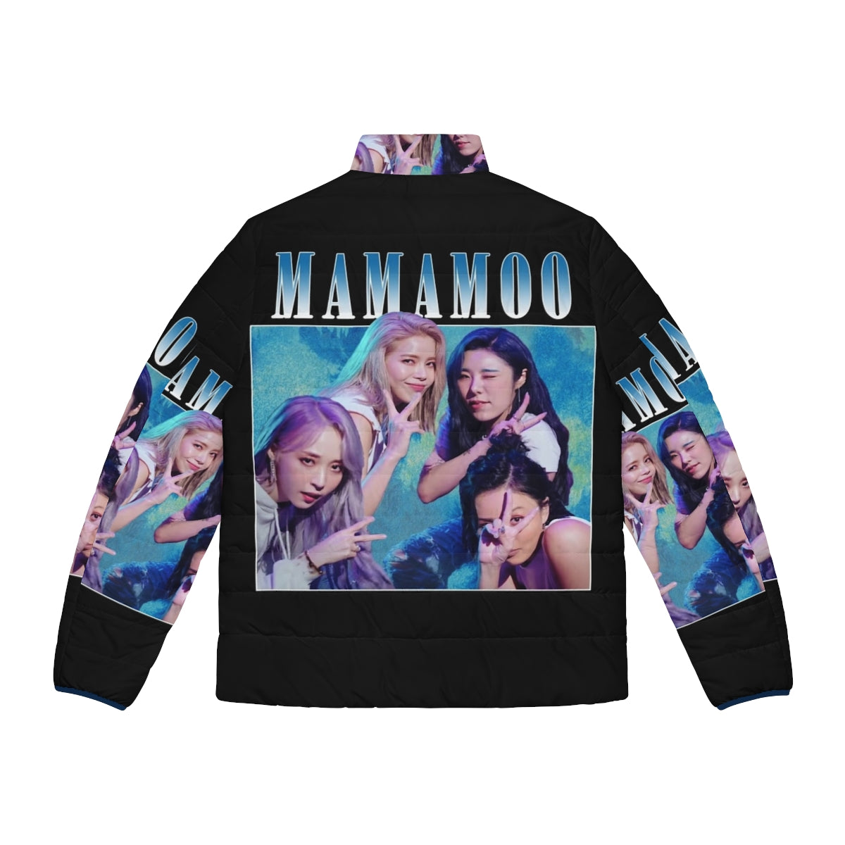 Mamamoo vintage retro puffer jacket featuring the KPOP girl group - Back