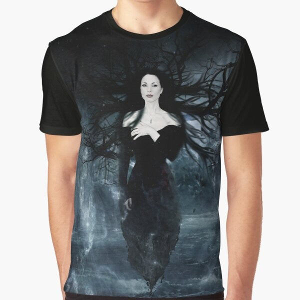 Aleah "Trees Of Eternity" graphic t-shirt design featuring mied media and music fanart