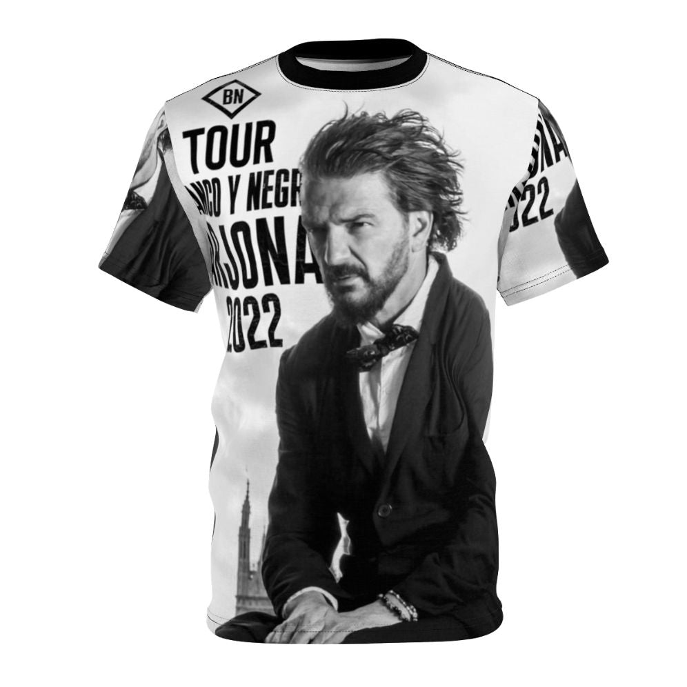 Stylish t-shirt design inspired by the Ricardo Arjona Blanco Y Negro Tour concert