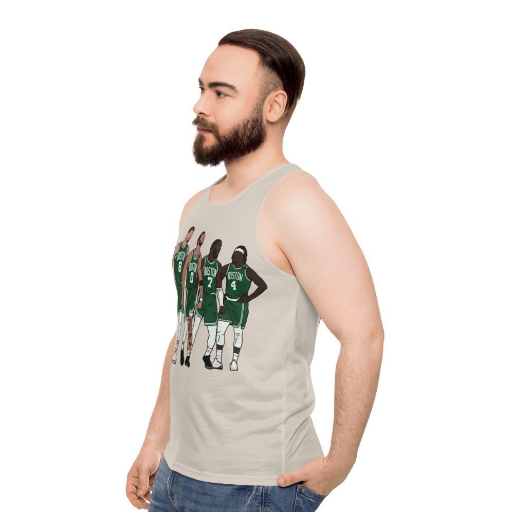 Derrick White Celtics 'Big 4' Unisex Tank Top - men side