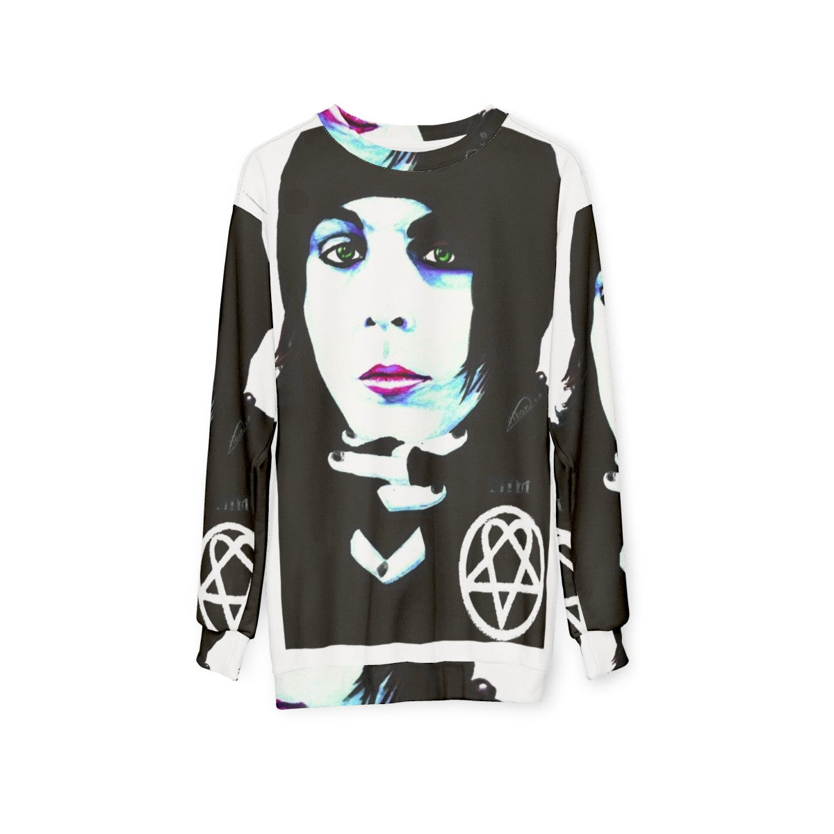 Him Ville Valo Portrait Sweatshirt - hanging