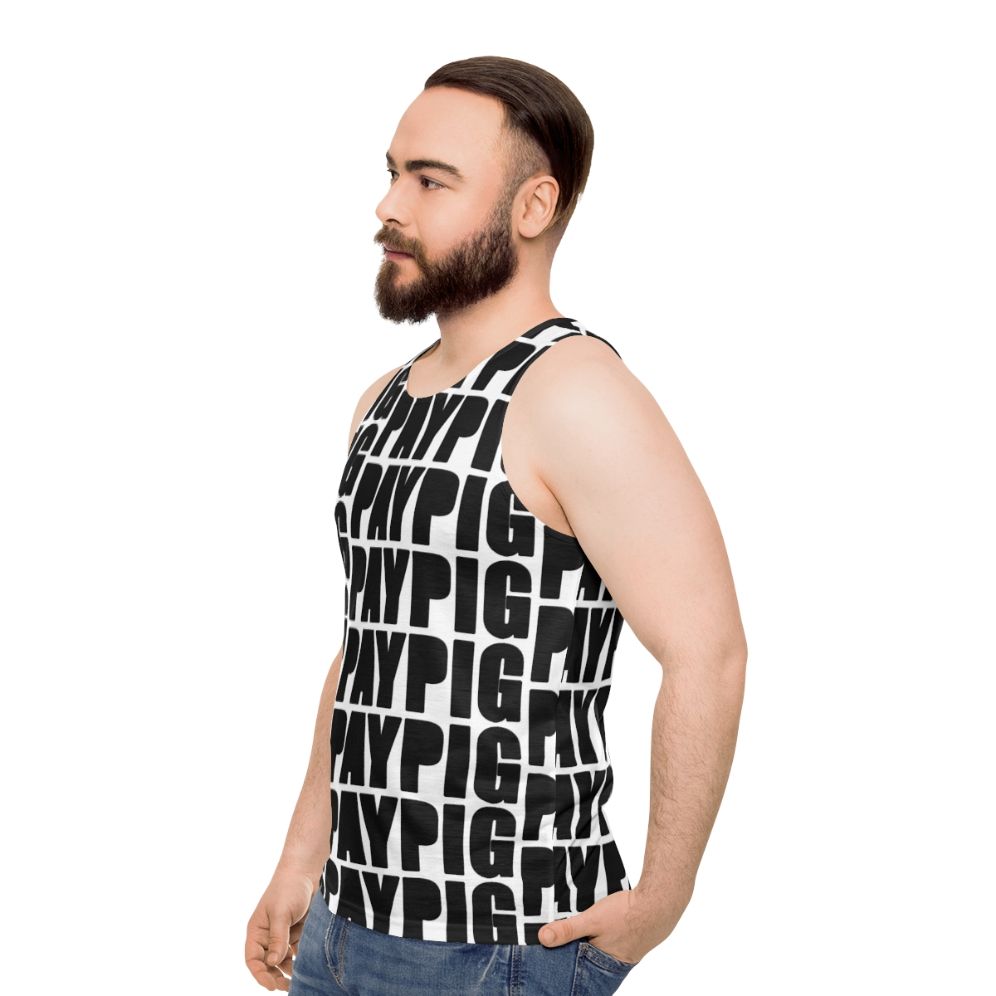 Paypig unisex tank top - men side