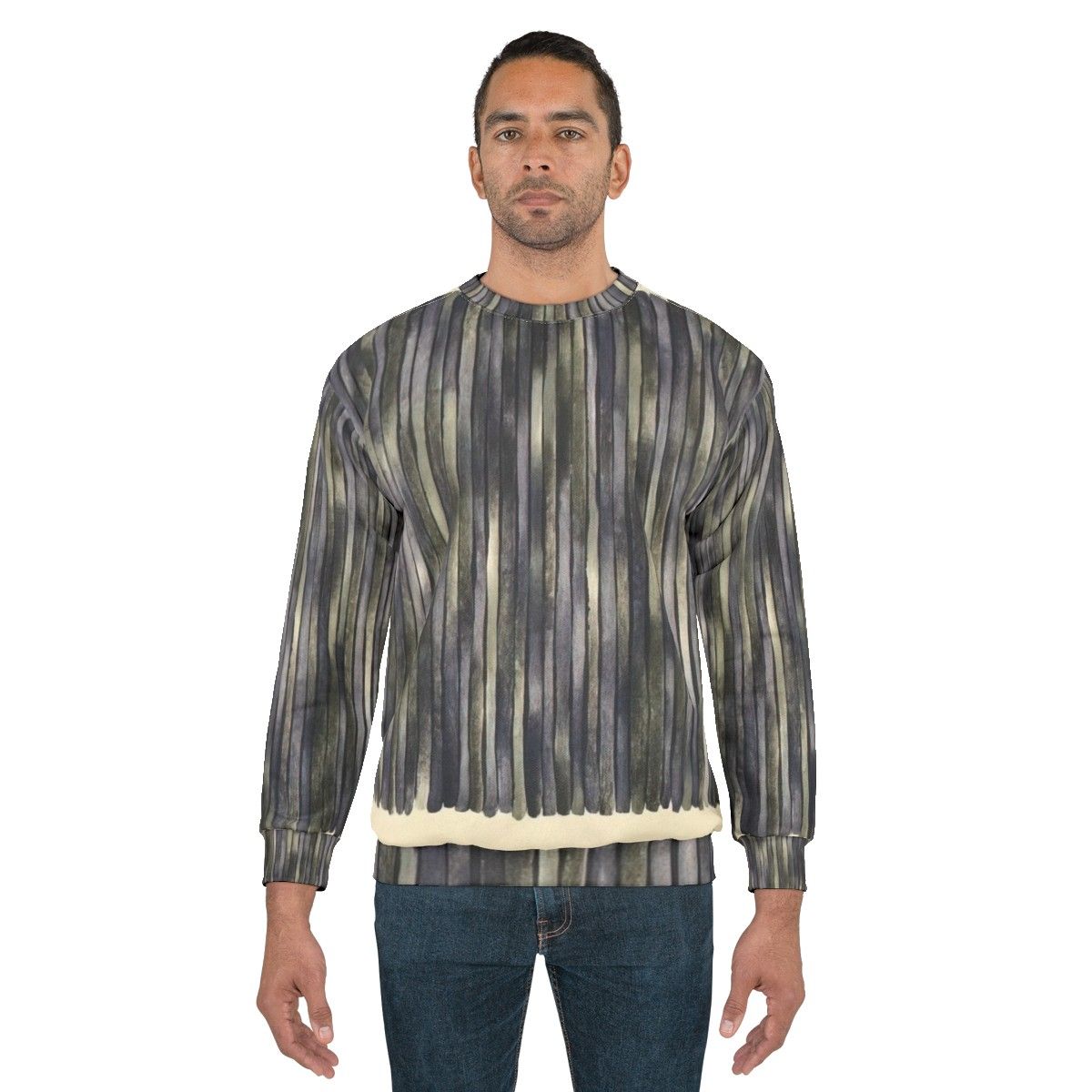 Gene Davis abstract art design on a sweatshirt - men