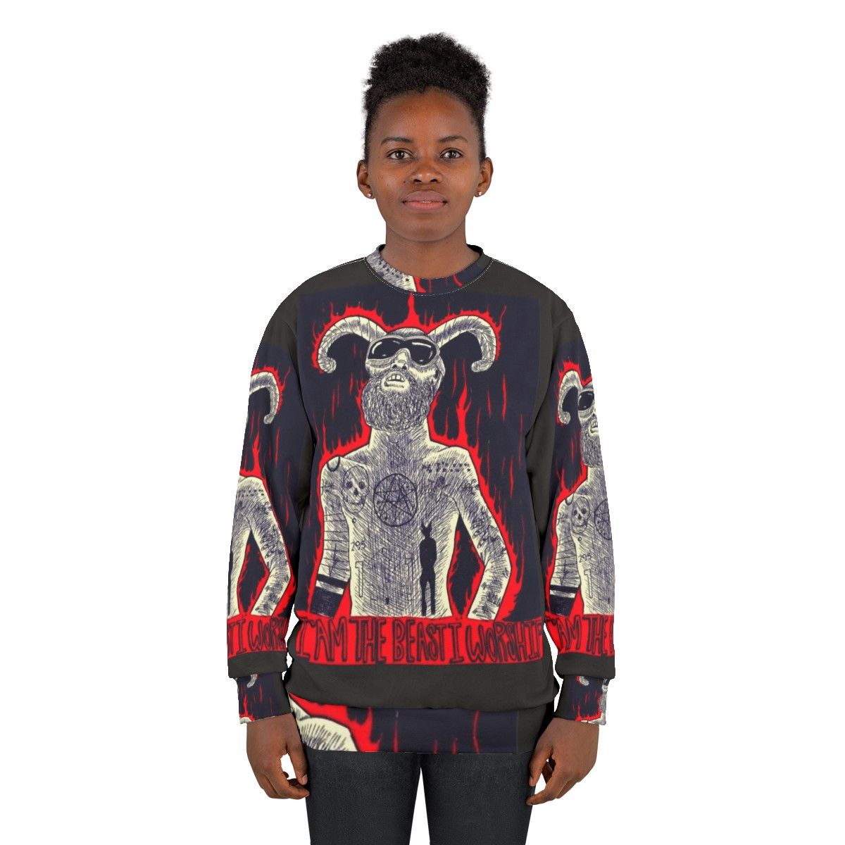 Dark and Daring "I Am The Beast I Worship" Sweatshirt - women