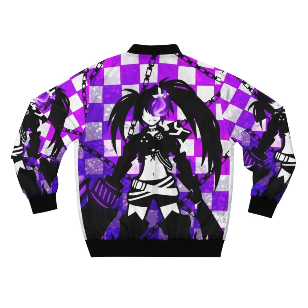 Insane black and purple bomber jacket with Black Rock Shooter anime design - Back