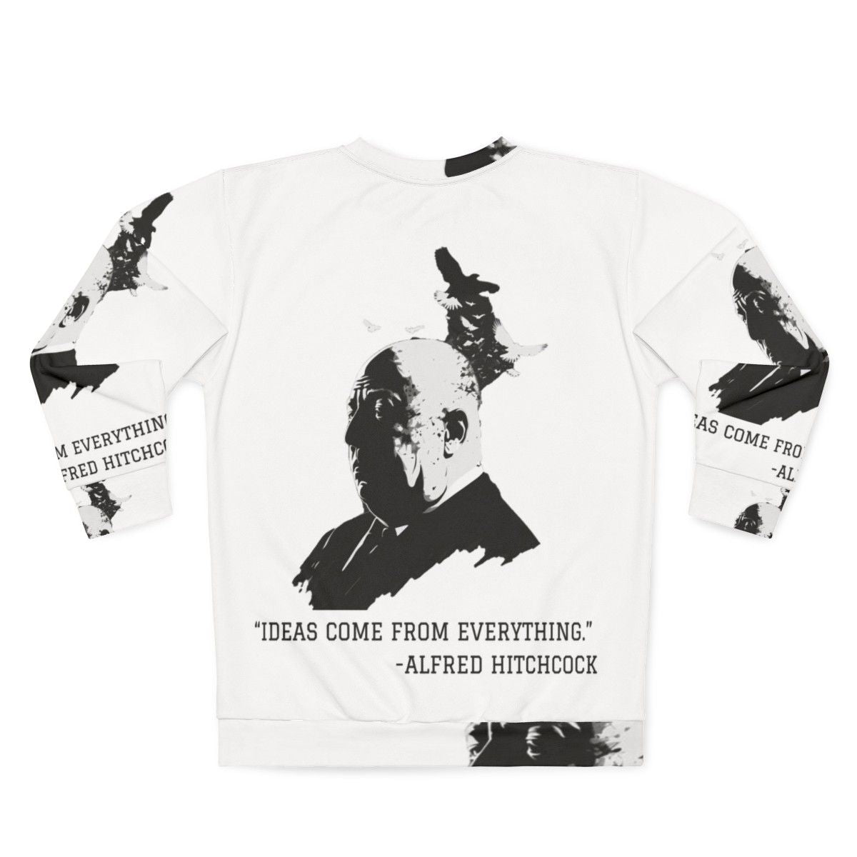 Alfred Hitchcock Illustration Sweatshirt - Back