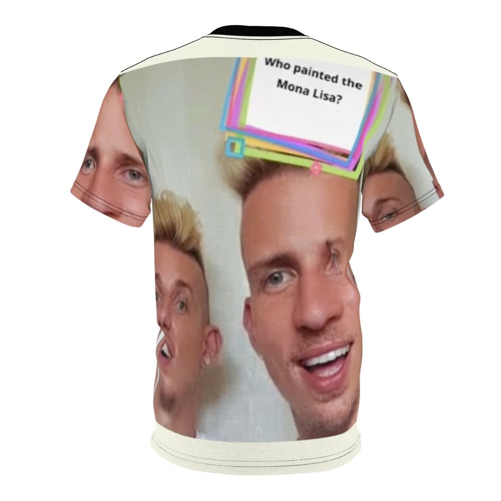 Parody Da Vinki Twins T-shirt design featuring a meme-inspired graphic - Back