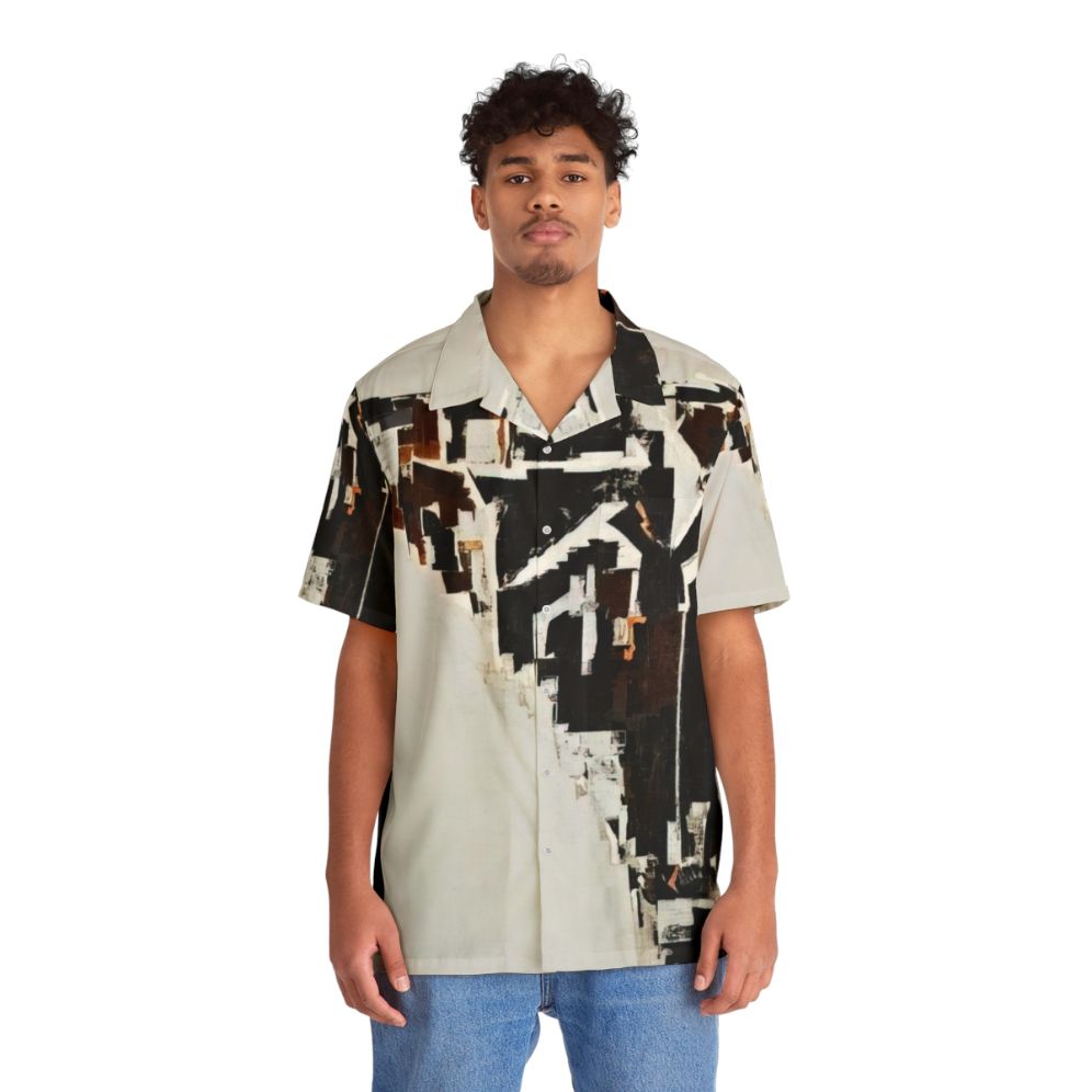 Martin Barre Minimalist Hawaiian Shirt - People Front