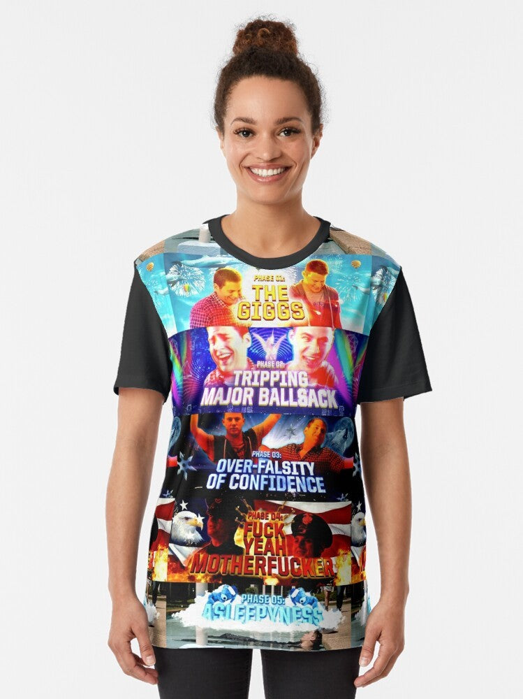 21 Jump Street graphic t-shirt with the 5 stages of HDF design - Women