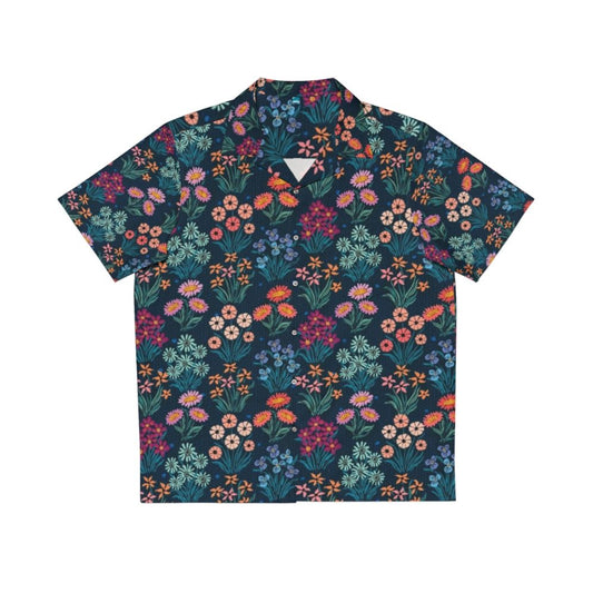 vibrant tropical pattern hawaiian floral shirt for men