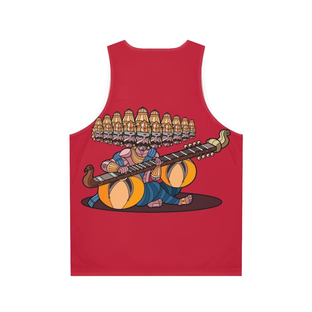 Ravana's Veena Mythological Music Unisex Tank Top - Back