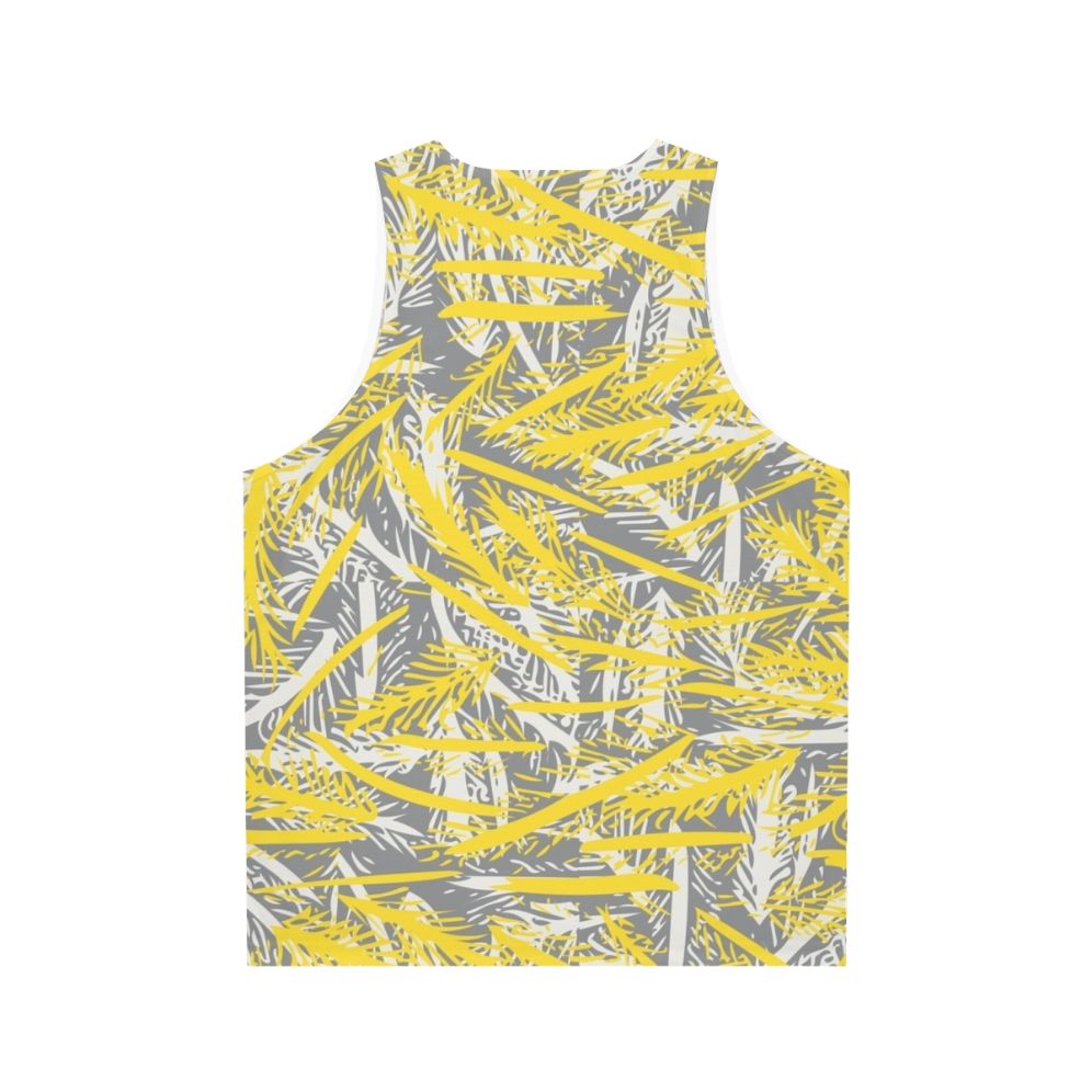 Unisex tank top in ultimate gray with feather design - Back