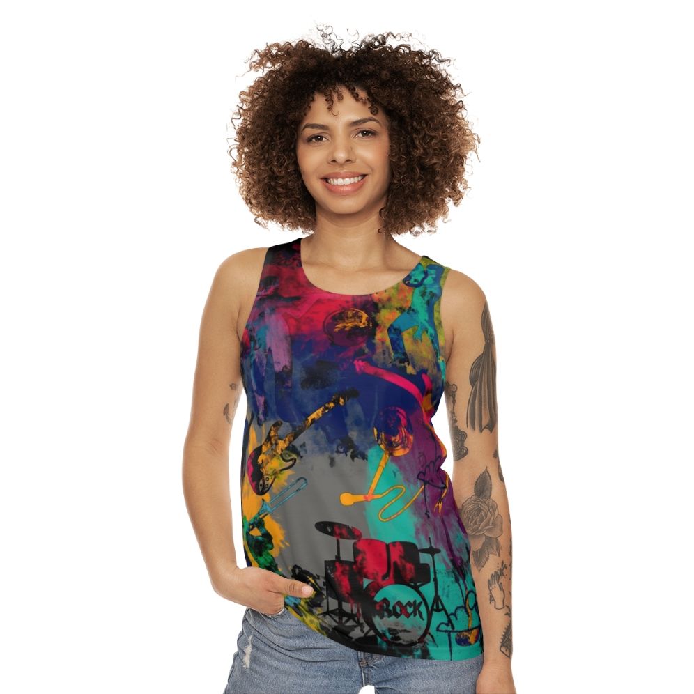 Rock band unisex tank top - women