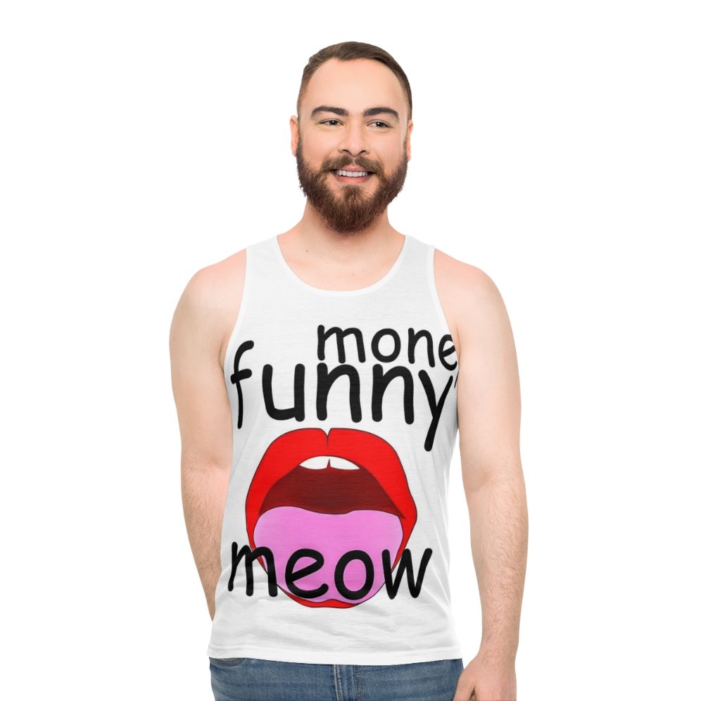 Funny unisex tank top with pop culture graphics - men