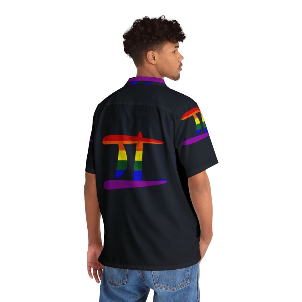 Colorful LGBT gay pride flag Gemini zodiac sign Hawaiian shirt - People Back