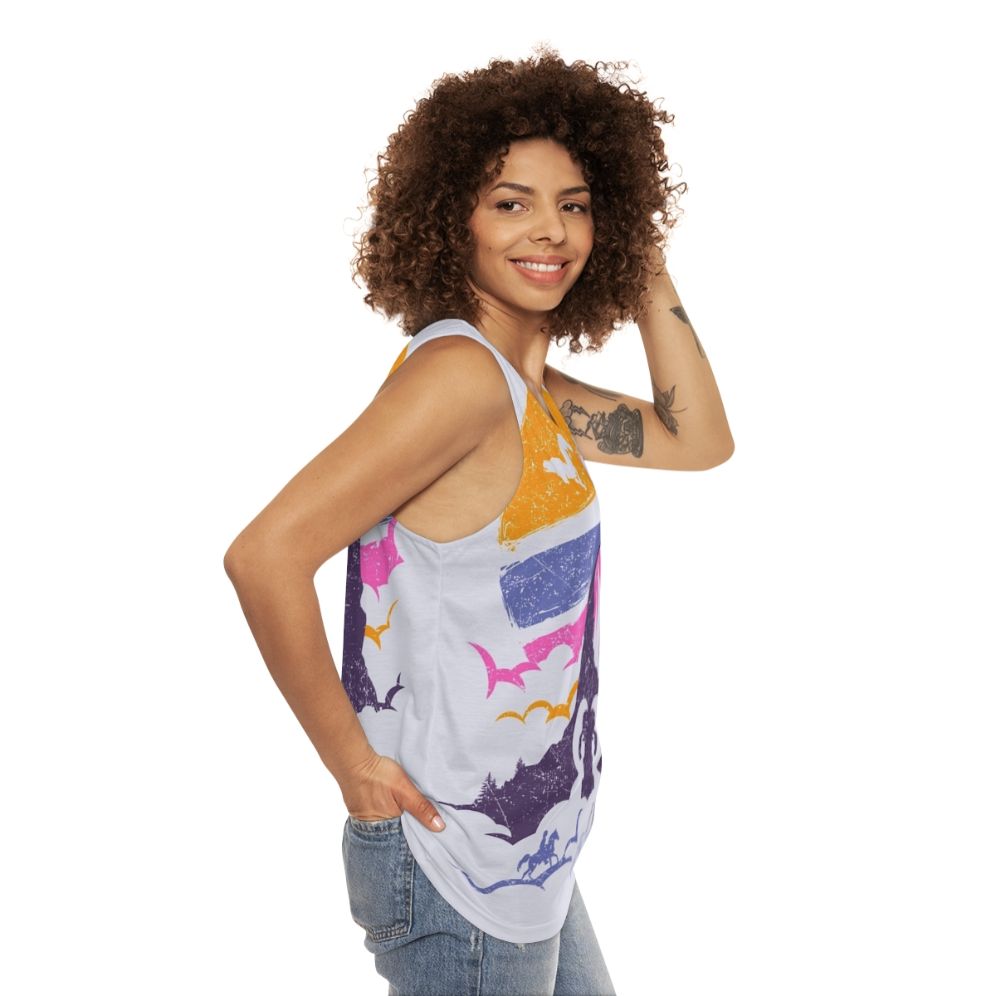 Fantasia Unisex Fantasy Tank Top with Falkor the Luckdragon - women side