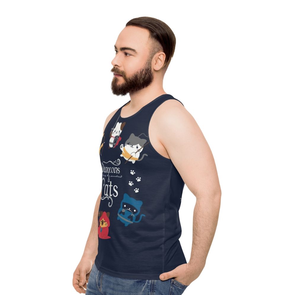 Dungeons and Cats Unisex Tank Top - men side