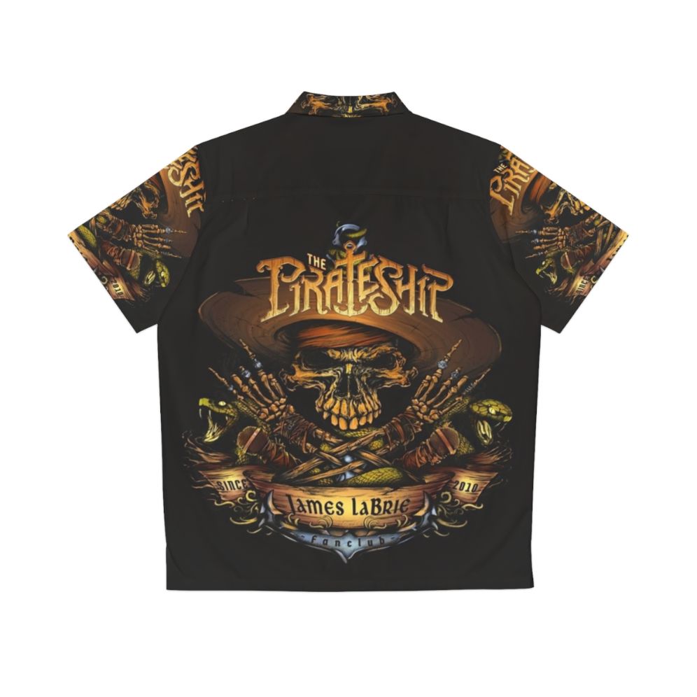 Pirate Ship Hawaiian Shirt with Viper Design for Music Fans - Back