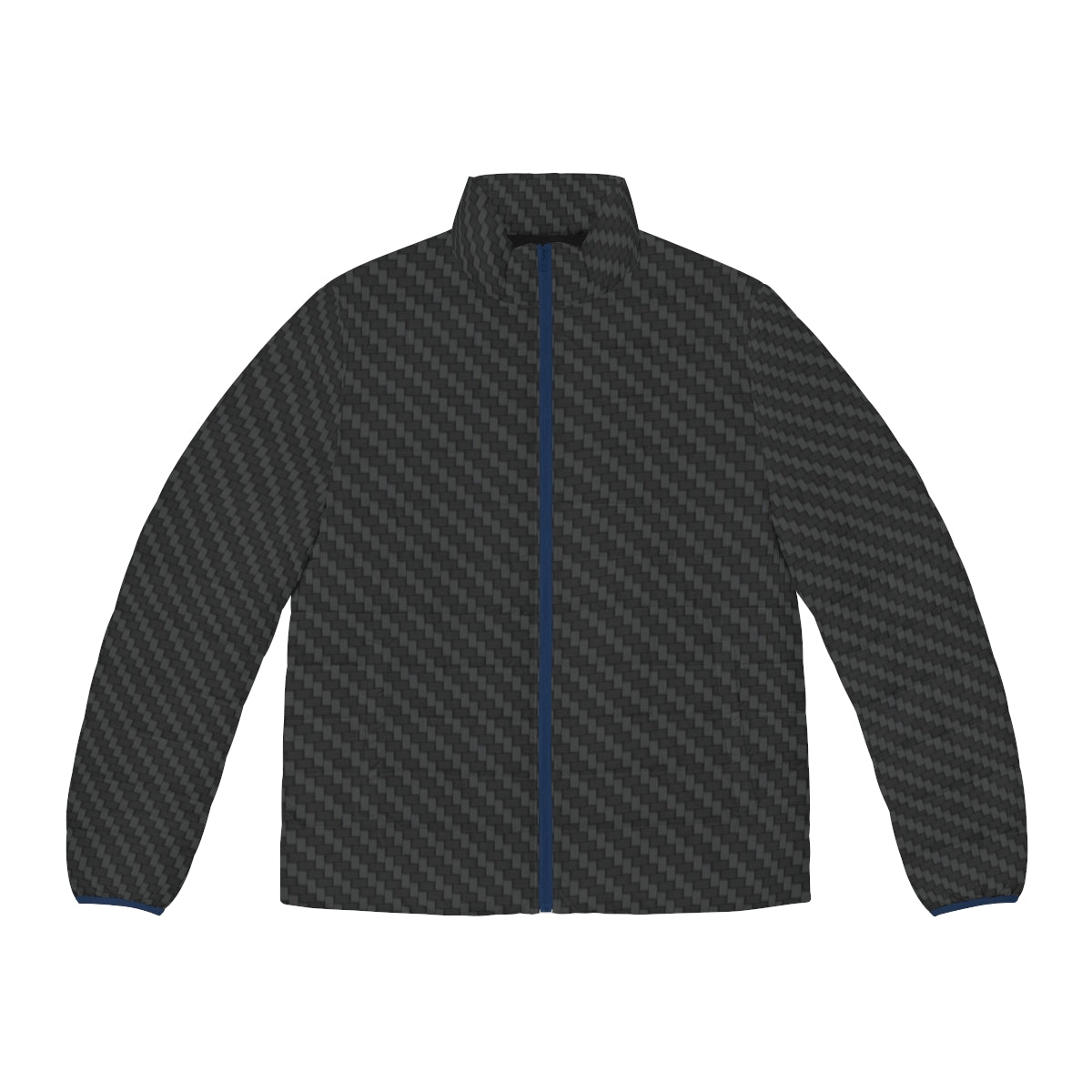 Carbon fiber puffer jacket for rugged industrial style