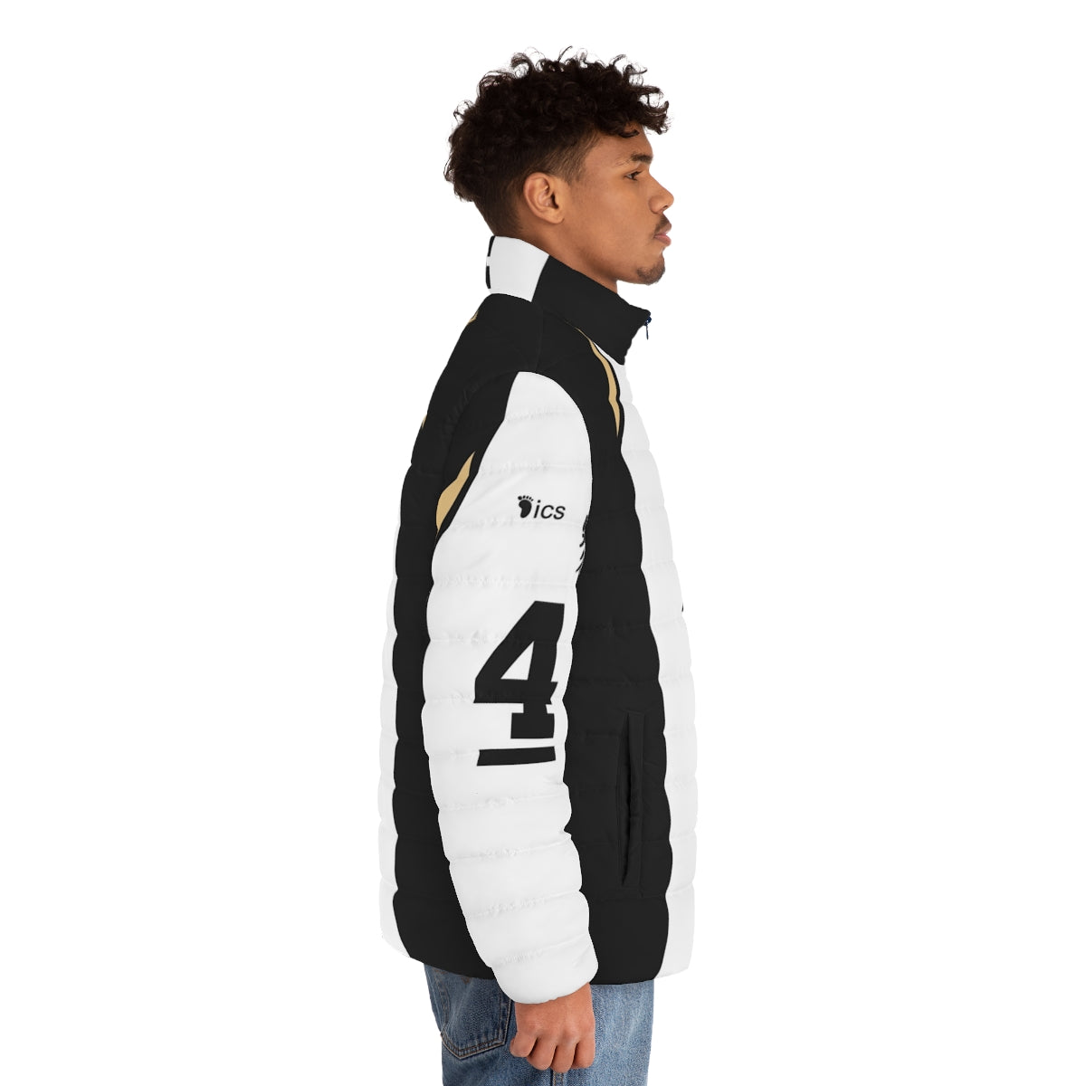 Bokuto S Jersey Puffer Jacket from the Haikyuu anime - men side right