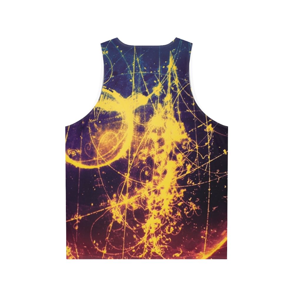 Bubble Chamber Unisex Tank Top featuring abstract science art design - Back