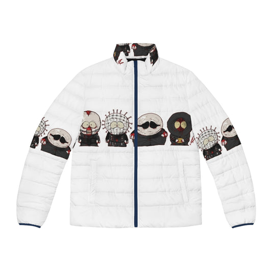 Helldudes Puffer Jacket with Southpark and Hellraiser inspired design