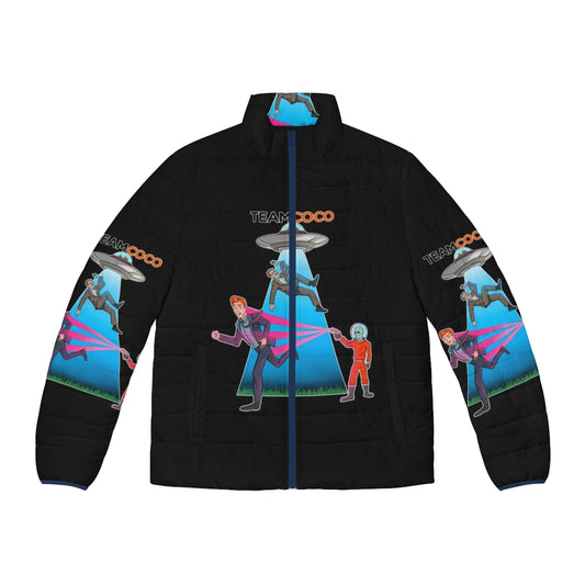 Team Coco Alien Abduction Puffer Jacket with Sci-Fi Graphic