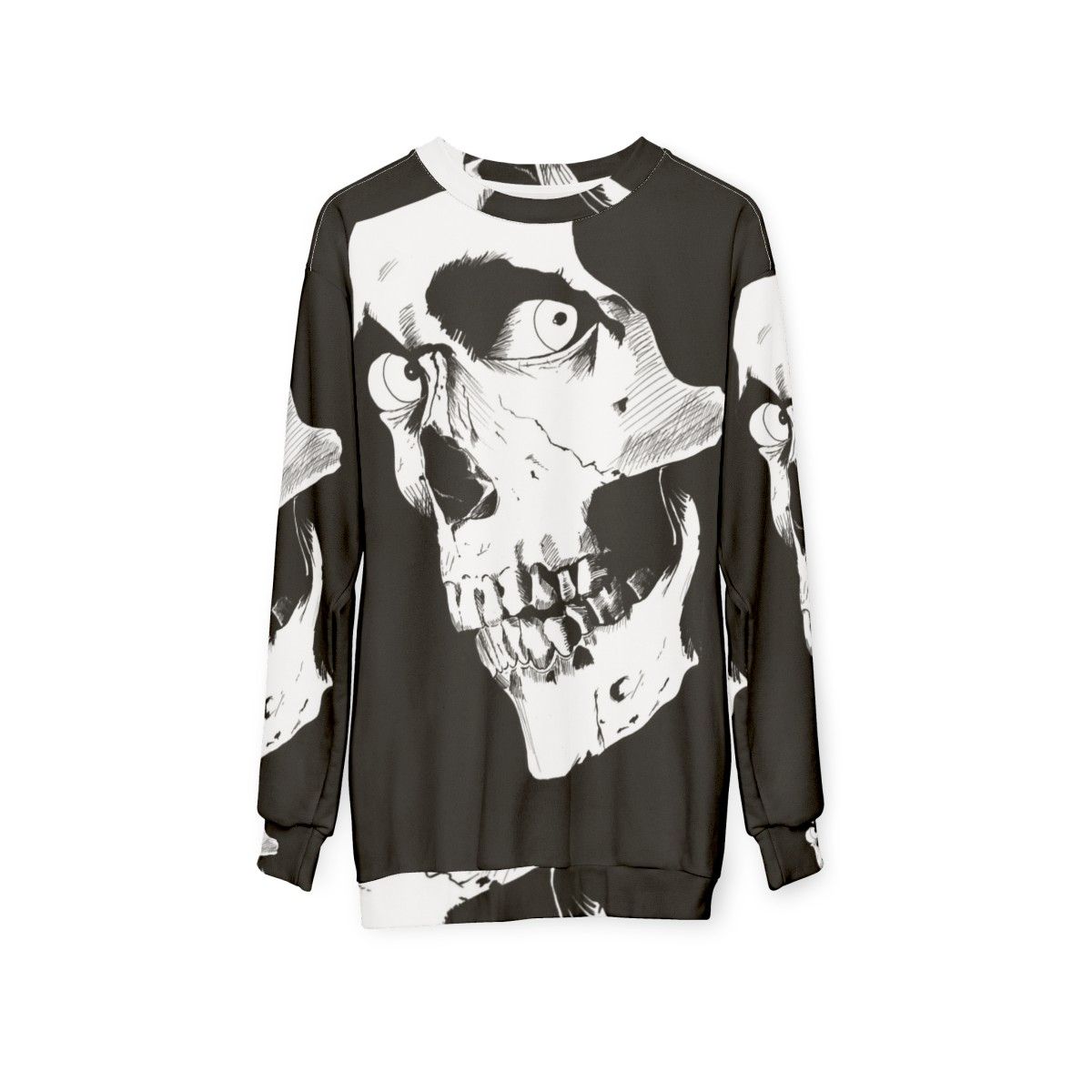 Evil Dead Skull Sweatshirt with Ash Williams Graphic - hanging