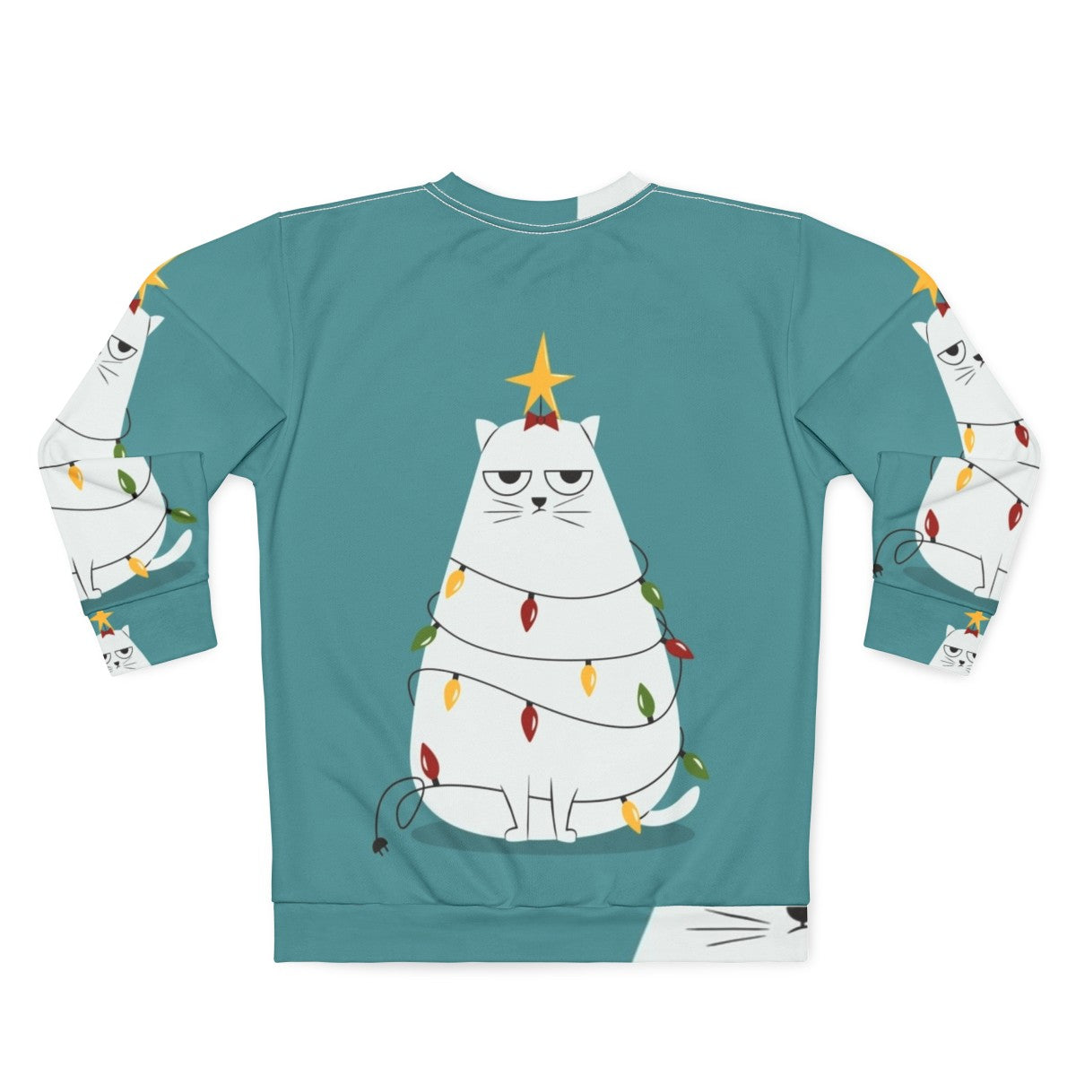 Grumpy Christmas Cat Sweatshirt - Back