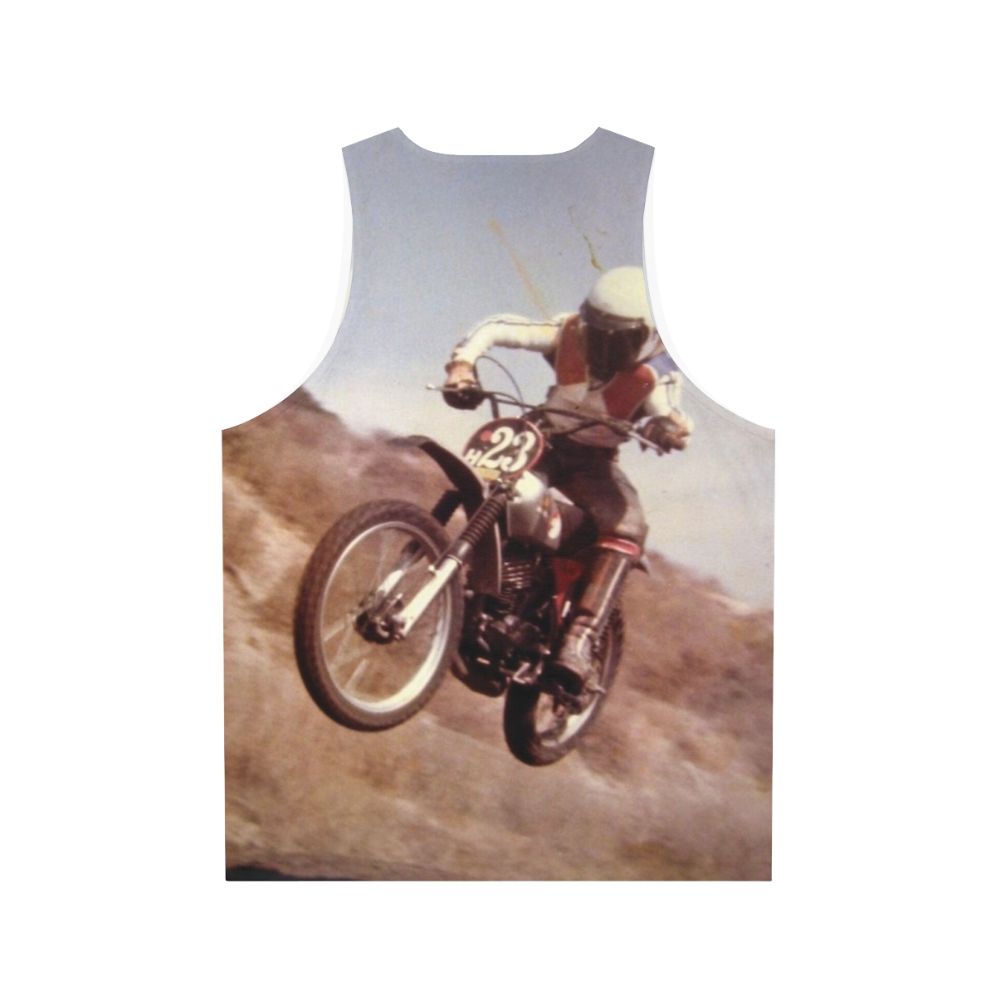 Vintage Motorcycle Motocross Unisex Tank Top - Back