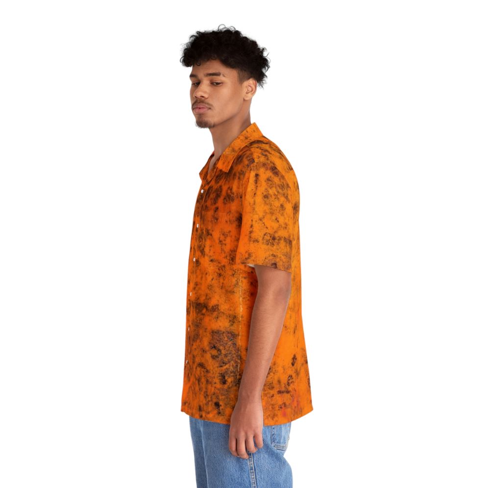 Autumn Foliage Hawaiian Shirt with Abstract Pattern - People Left